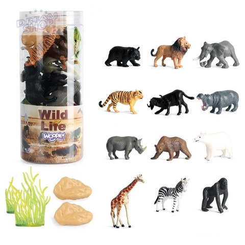 WOOPIE Zestaw Figurki Dzikie Zwierzęta 16 szt. - wersja 2 WOOPIE Zestaw Figurki Dzikie Zwierzęta 16 szt. - wersja 2