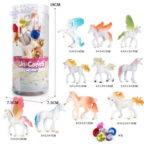 WOOPIE Zestaw Figurki Jednorożce 16 szt. WOOPIE Zestaw Figurki Jednorożce 16 szt.
