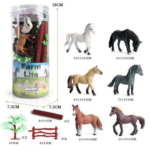 WOOPIE Zestaw Figurki Konie 16 szt. WOOPIE Zestaw Figurki Konie 16 szt.