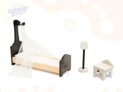 Domek dla lalek drewniany MDF mebelki 122cm XXL LED Domek dla lalek drewniany MDF mebelki 122cm XXL LED