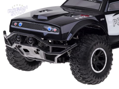 Duże auto sterowane monster truck POLICJA na pilota oświetlenie RC0626 Duże auto sterowane monster truck POLICJA na pilota oświetlenie RC0626