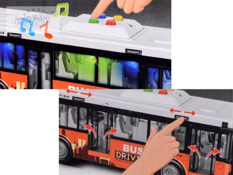 Duży autobus dźwięki światła otwierane drzwi 1:16 ZA4634 Duży autobus dźwięki światła otwierane drzwi 1:16 ZA4634