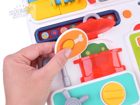 Tablica manipulacyjna kuchnia efekty dźwiękowe świetlne Montessori ZA4658 Tablica manipulacyjna kuchnia efekty dźwiękowe świetlne Montessori ZA4658