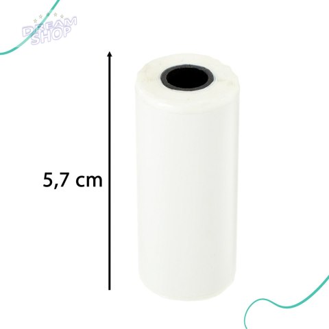 Rolki papier wkład samoprzylepny termiczny do mini drukarki 5,7cmx4,5m 5 sztuk Rolki papier wkład samoprzylepny termiczny do mini drukarki 5,7cmx4,5m 5 sztuk