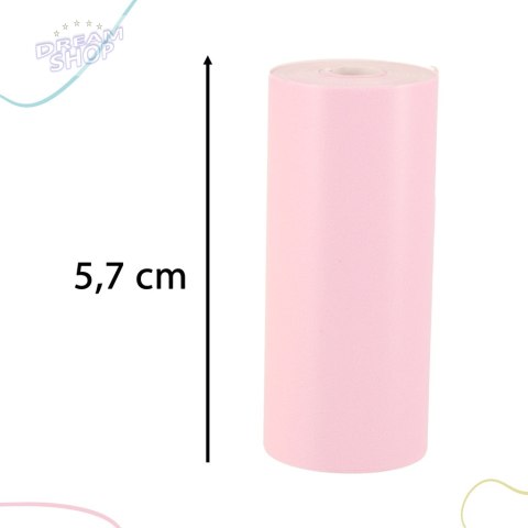Rolki papier wkład termiczny do mini drukarki 5,7cmx3m 3 sztuki kolorowe