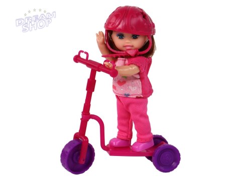 Zestaw Lalek Lucy Purpurowy Hulajnoga Deskorolka Kaski Zestaw Lalek Lucy Purpurowy Hulajnoga Deskorolka Kaski