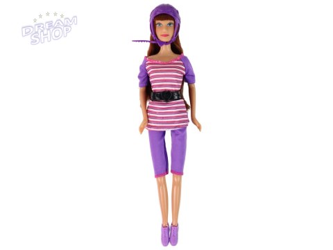 Zestaw Lalek Lucy Purpurowy Hulajnoga Deskorolka Kaski Zestaw Lalek Lucy Purpurowy Hulajnoga Deskorolka Kaski