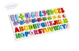 Układanka drewniana alfabet i cyfry