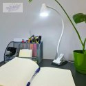 Lampka biurkowa z klipsem- biała Izoxis 19455