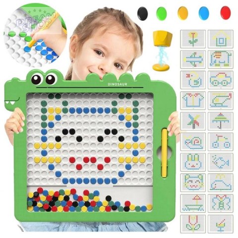 WOOPIE Tablica Magnetyczna dla Dzieci Montessori MagPad Dinozaur