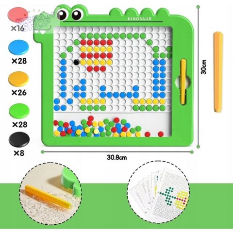 WOOPIE Tablica Magnetyczna dla Dzieci Montessori MagPad Dinozaur WOOPIE Tablica Magnetyczna dla Dzieci Montessori MagPad Dinozaur