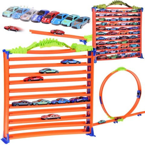 Garaż parking dla autek tor pętla 2w1 resoraki resorówki 8 szt ZA4699 Garaż parking dla autek tor pętla 2w1 resoraki resorówki 8 szt ZA4699
