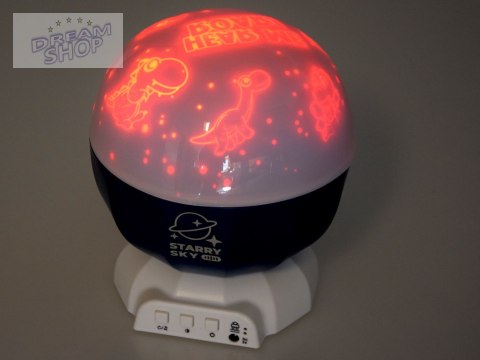 Lampka projektor RBG dinozaury jednorożce Halloween 3 wzory muzyka ZA4700 Lampka projektor RBG dinozaury jednorożce Halloween 3 wzory muzyka ZA4700