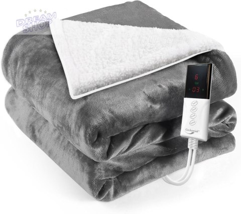 Koc elektryczny grzewczy GRIS szary 160x130 cm Koc elektryczny grzewczy GRIS szary 160x130 cm