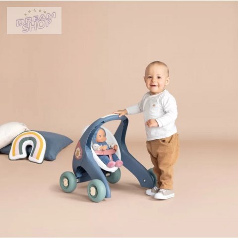 Smoby Little Chodzik Pchacz 3w1 Wózek dla Dzieci + Lalka Bobas Smoby Little Chodzik Pchacz 3w1 Wózek dla Dzieci + Lalka Bobas