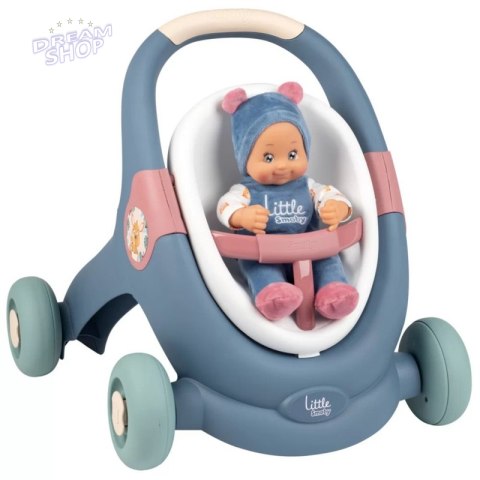 Smoby Little Chodzik Pchacz 3w1 Wózek dla Dzieci + Lalka Bobas Smoby Little Chodzik Pchacz 3w1 Wózek dla Dzieci + Lalka Bobas