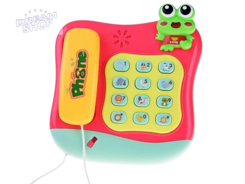Kolorowy grający telefon z przyciskami gra melodie świeci ZA4625