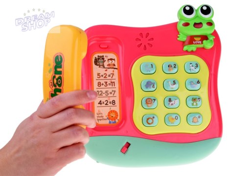 Kolorowy grający telefon z przyciskami gra melodie świeci ZA4625