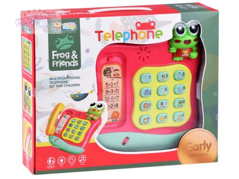 Kolorowy grający telefon z przyciskami gra melodie świeci ZA4625