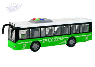 Autobus Na Baterie Światła Dźwięki Napęd Frykcyjny Zielony 1:16