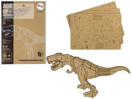 Drewniane Puzzle Przestrzenne 3D T-Rex Składanka Edukacyjna 22 Elementy