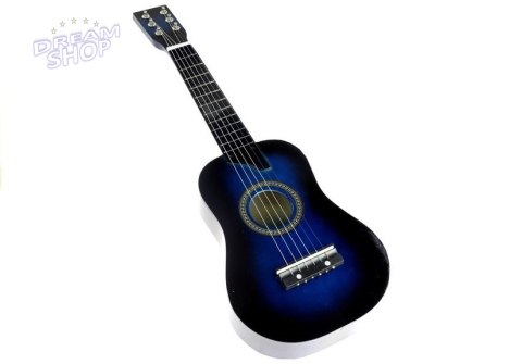 Gitara Drewniana Klasyczna z Kostką Niebieska 60 cm Gitara Drewniana Klasyczna z Kostką Niebieska 60 cm