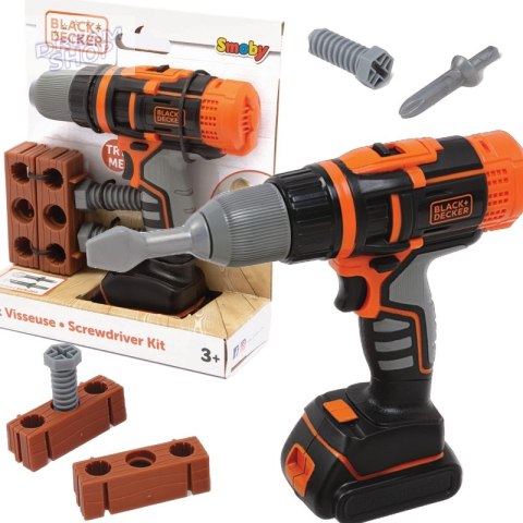 SMOBY Black&Decker Elektroniczna Wiertarko-wkrętarka z Cegiełką SMOBY Black&Decker Elektroniczna Wiertarko-wkrętarka z Cegiełką