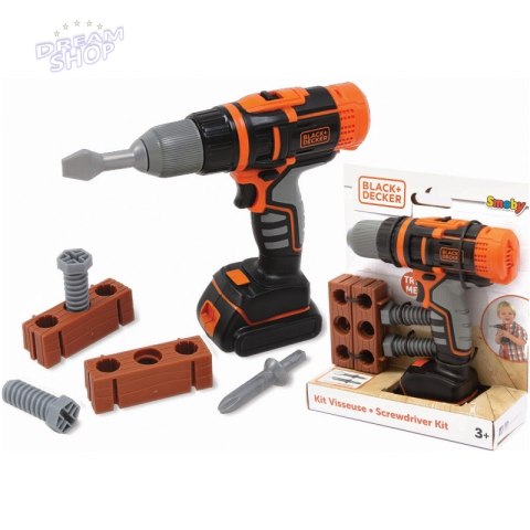 SMOBY Black&Decker Elektroniczna Wiertarko-wkrętarka z Cegiełką SMOBY Black&Decker Elektroniczna Wiertarko-wkrętarka z Cegiełką