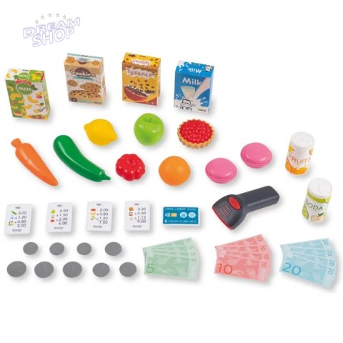 SMOBY Sklep Supermarket z Wózkiem Elektroniczną Kasą ze Skanerem SMOBY Sklep Supermarket z Wózkiem Elektroniczną Kasą ze Skanerem
