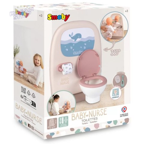 Smoby Baby Nurse Dwustronna Toaleta Łazienka Dla Lalki z Akcesroiami Smoby Baby Nurse Dwustronna Toaleta Łazienka Dla Lalki z Akcesroiami