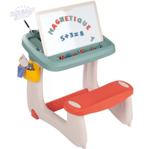 Smoby Dwustronne Biurko Ławka Tablica 2w1 + 80 akcesoriów Smoby Dwustronne Biurko Ławka Tablica 2w1 + 80 akcesoriów