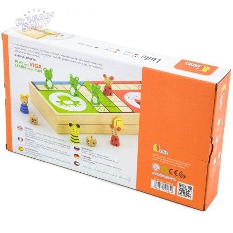 Drewniana gra Ludo Chińczyk Viga Toys Drewniana gra Ludo Chińczyk Viga Toys