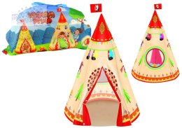 Namiot Tipi Dla Dzieci Styl Indiański Ogród Kremowy 160 cm x 105 cm