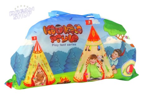 Namiot Tipi Dla Dzieci Styl Indiański Ogród Kremowy 160 cm x 105 cm Namiot Tipi Dla Dzieci Styl Indiański Ogród Kremowy 160 cm x 105 cm