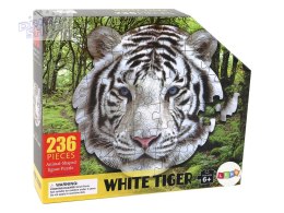 Puzzle 236 Elementów Kształt Głowy Białego Tygrysa