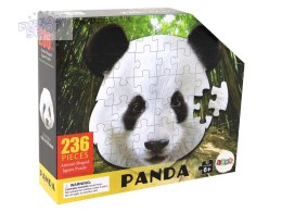 Puzzle 236 Elementów Kształt Głowy Pandy Zwierzęta