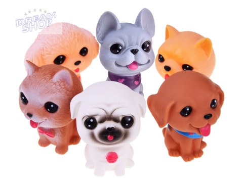 Zestaw figurki pieski gumowe 6 sztuk szczeniaczki pieski ZA4629 Zestaw figurki pieski gumowe 6 sztuk szczeniaczki pieski ZA4629