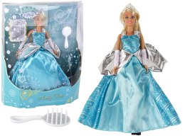 Lalka Anlily Królewna Śnieżka Niebieska Sukienka Długie Blond Włosy