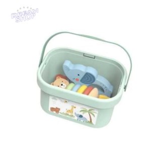 TOOKY TOY Pudełko Sorter Box 3w1 Klocki Piramidka Słonik