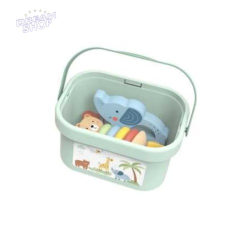 TOOKY TOY Pudełko Sorter Box 3w1 Klocki Piramidka Słonik