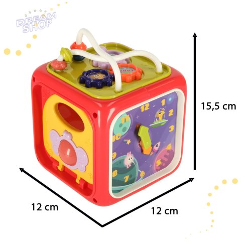 Zabawka edukacyjna interaktywna sensoryczna manipulacyjna kostka sorter klocków Zabawka edukacyjna interaktywna sensoryczna manipulacyjna kostka sorter klocków