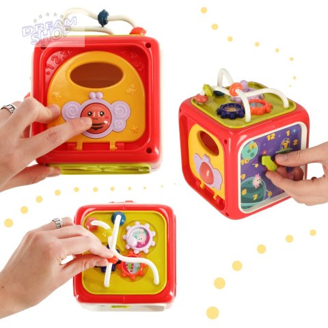 Zabawka edukacyjna interaktywna sensoryczna manipulacyjna kostka sorter klocków Zabawka edukacyjna interaktywna sensoryczna manipulacyjna kostka sorter klocków