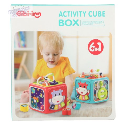 Zabawka edukacyjna interaktywna sensoryczna manipulacyjna kostka sorter klocków Zabawka edukacyjna interaktywna sensoryczna manipulacyjna kostka sorter klocków