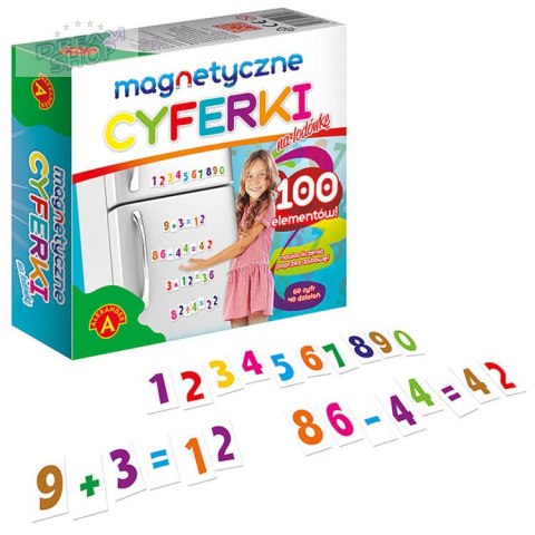 Cyferki magnetyczne na lodówkę 100 elem TA0105