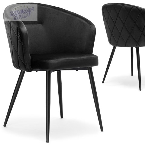 Krzesło HAMPTON VELVET czarne Krzesło HAMPTON VELVET czarne
