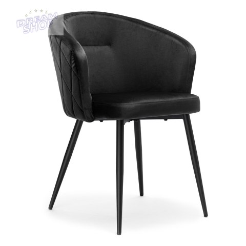 Krzesło HAMPTON VELVET czarne Krzesło HAMPTON VELVET czarne