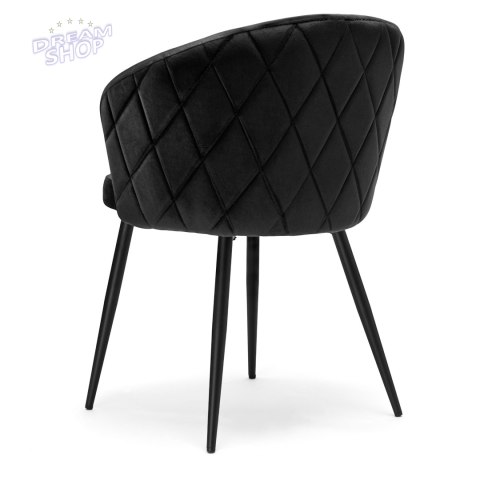 Krzesło HAMPTON VELVET czarne Krzesło HAMPTON VELVET czarne