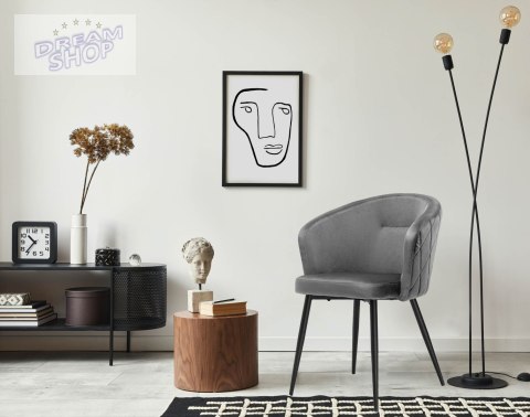Krzesło HAMPTON VELVET grafitowe Krzesło HAMPTON VELVET grafitowe