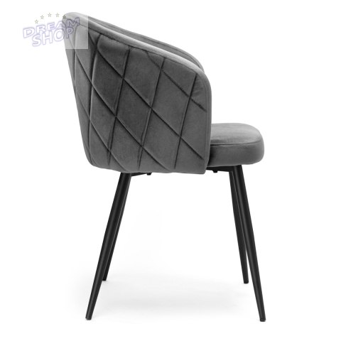 Krzesło HAMPTON VELVET grafitowe Krzesło HAMPTON VELVET grafitowe
