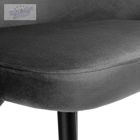 Krzesło HAMPTON VELVET grafitowe Krzesło HAMPTON VELVET grafitowe